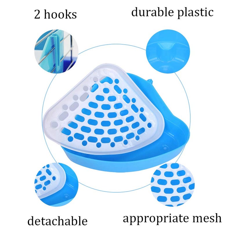 kathson Small Litter Box Guinea Pig Litter Tray Ferret Potty Training Corner Litter Pan Cage Cleaner Litter Scooper for Chinchillas Drawf Rabbits - Image 3